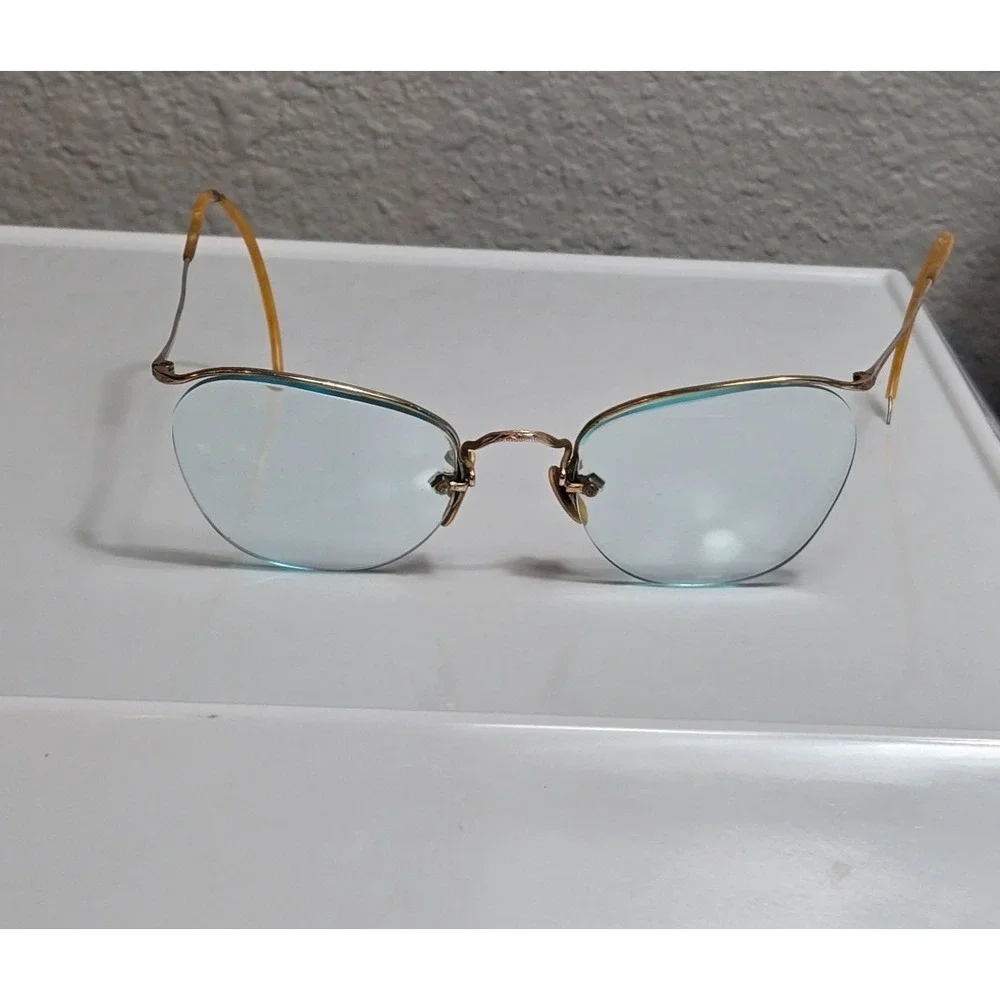 Vintage American Optical 1/10 12KGF Glasses Gold Filled Case And Cloth